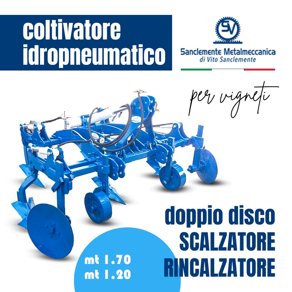 COLTIVATORE IDROPNEUMATICO - DOPPIO DISCO #SCALZATORE #RINCALZATORE